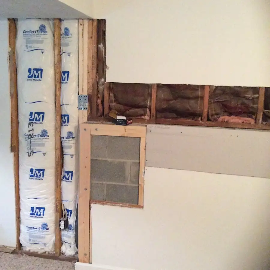 Wall insulation replacement during Basement Flood Cleanup in Avondale